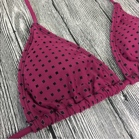301 wine color cut out bikini - Picture 3 of 6